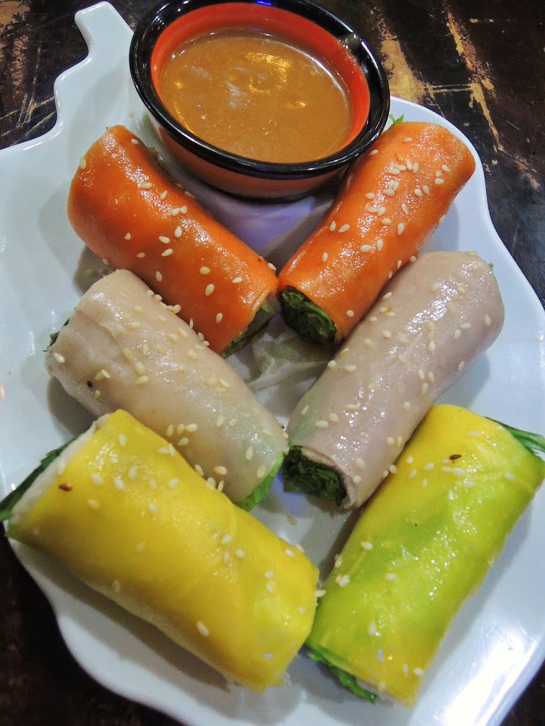 colourful spring rolls